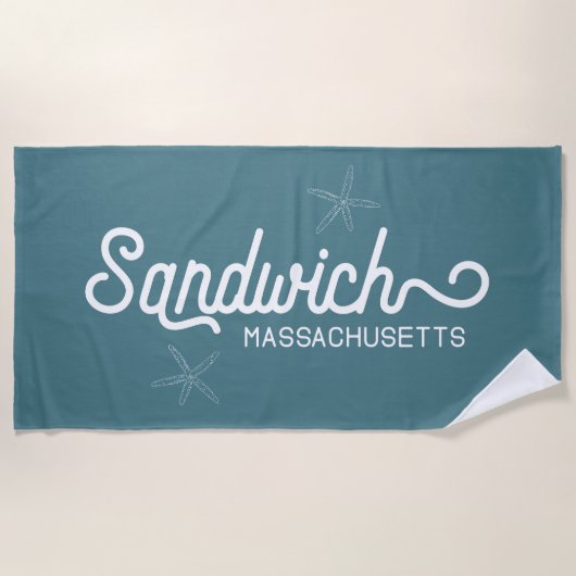 Sandwich Massachusetts Nautical Strandlaken (Voorkant)