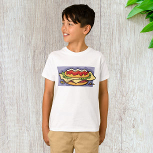 Sandwich met sla kaas en saus t-shirt