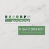 SANDWICHES klantbeoordeling (standaardkwadraten) Klantenkaartje (Voorkant / Achterkant)