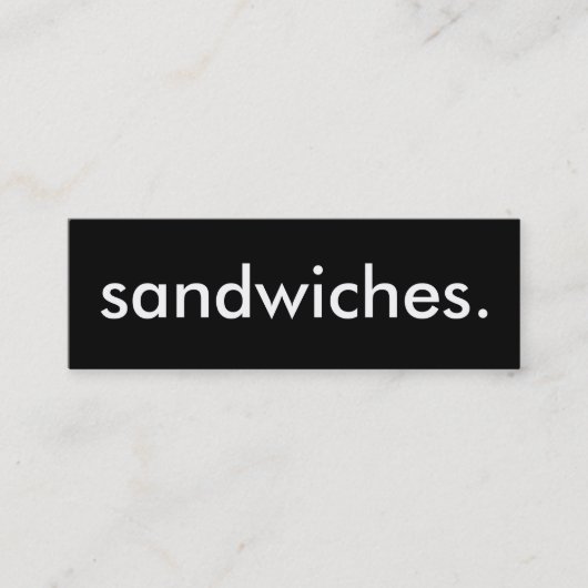 sandwiches. loyaliteitspunkkaart klantenkaartje (Voorkant)