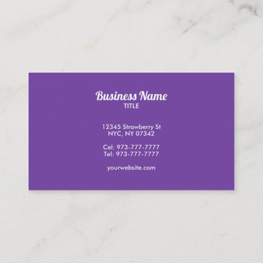 Sandwichs carte de visite (Dos)