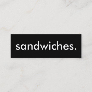 sandwichs. carte punch fidélité