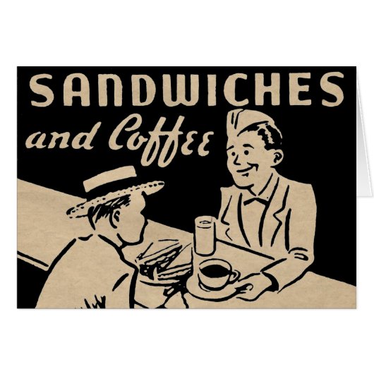Sandwichs et café (Devant horizontal)