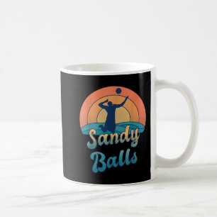 Sandy Balls voor een Beach Volleyball Player Koffiemok