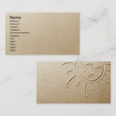 Sandy Beach achtergrond Visitekaartje (Voorkant / Achterkant)