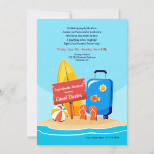 Sandy Beach Bachelorette Party Kaart