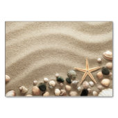Sandy Beach Background with Shells and Starfish Kaart (Voorkant)