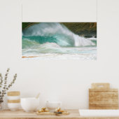 Sandy Beach Big Surf Poster (Keuken)