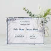 Sandy Beach Bijgewerkt 2 Wedding Invitation Kaart (Staand voorkant)