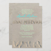 SANDY BEACH BNAI Mitzvah Invitation (Devant / Derrière)