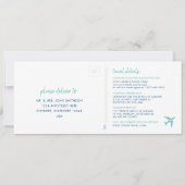 Sandy Beach Boarding Pass Mariage Invitation avec  (Dos)