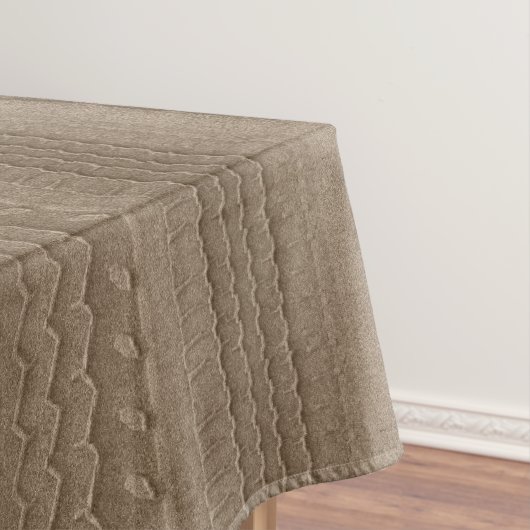 Sandy Beach Car Tire Trace Golden Tafelkleed (Voorbeeld)