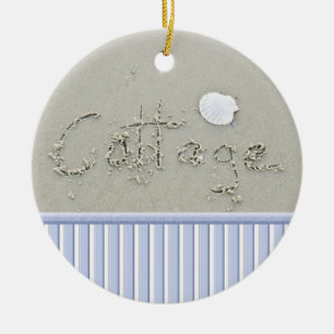 Sandy Beach die kerstversieringen schrijft Keramisch Ornament