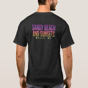 Sandy Beach en Zonsondergangen Wells Summer Maine T-shirt