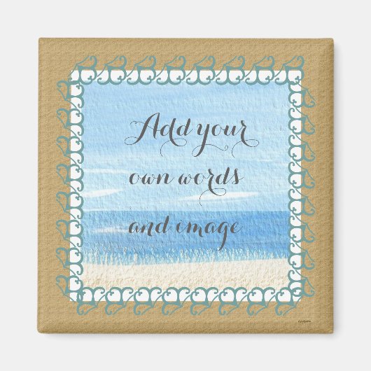 Sandy Beach Faites votre propre aimant (Devant)