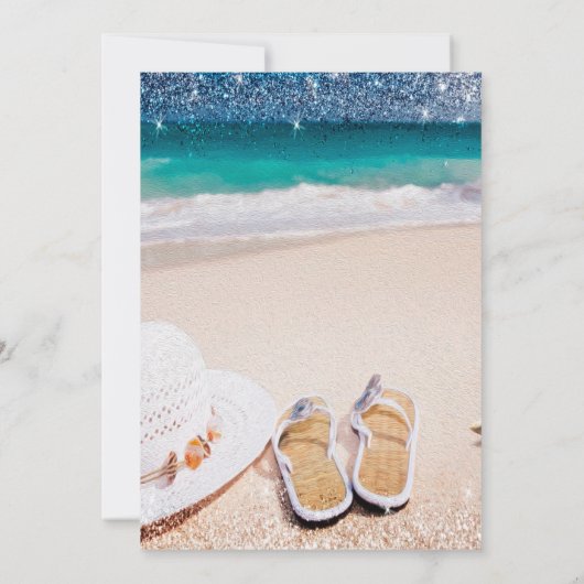 Sandy Beach Invitation d'anniversaire (Dos)