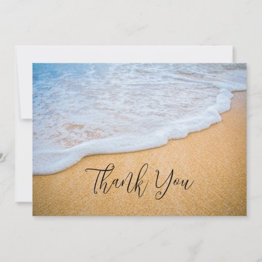 Sandy Beach met Foamy Surf Foto Bedankkaart (Voorkant)