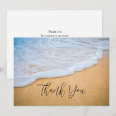 Sandy Beach met Foamy Surf Foto Bedankkaart (Voorkant / Achterkant)