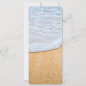 Sandy Beach met Foamy Surf Foto Kaart (Achterkant)