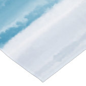 Sandy Beach Ocean Waves Abstracte Waterverf Korte Tafelloper (Hoek)