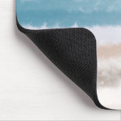 Sandy Beach Ocean Waves Abstracte Waterverf Muismat (Hoek)