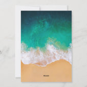 Sandy Beach Ocean Waves Invitation de douche nupti (Dos)