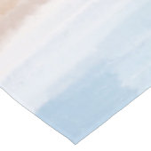 Sandy Beach Ocean Waves Sunset Abstracte Waterverf Korte Tafelloper (Hoek)