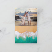 Sandy Beach Ocean Waves Weddenschap Hartelijk dank Notitiekaartje (Binnen)