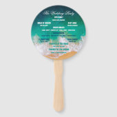 Sandy Beach Ocean Waves Wedding Handwaaier (Achterkant)