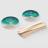 Sandy Beach Ocean Waves Wedding Handwaaier (Niet-gemonteerd)