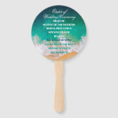 Sandy Beach Ocean Waves Wedding Handwaaier (Voorkant)