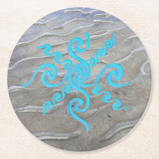 Sandy Beach Papier Onderzetter (Voorkant)