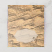 Sandy Beach Place Card (Buitenkant ongevouwen)