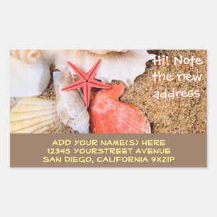 Sandy Beach Rechthoekige Sticker