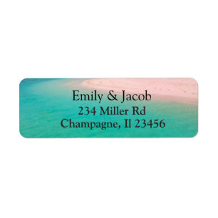 Sandy Beach Shore Adresse de retour Étiquettes