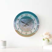 Sandy Beach Shore Ocean Waves Horloge (Maison)
