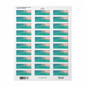 Sandy Beach Shore Return Address Labels (Full Sheet)