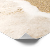 Sandy Beach Sky Waves Schuim Poster (Hoek)