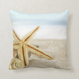 Sandy Beach Starfish Seashells Kussen