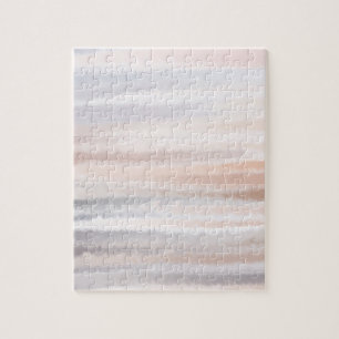 Sandy Beach Summer Tan Abstracte Waterverf Legpuzzel