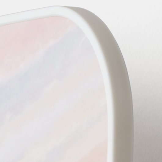 Sandy Beach Summer Tan Abstracte Waterverf Pickleball Paddle (Links Detail)