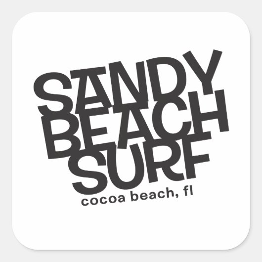 Sandy Beach Surf Classic Sticker (Voorkant)