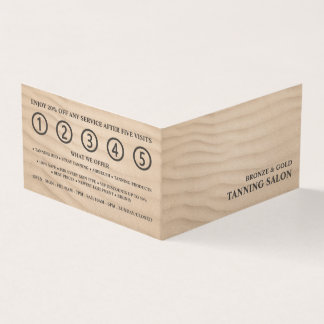 Sandy Beach, Tanning Salon, een gedetailleerde Loy Visitekaartjes