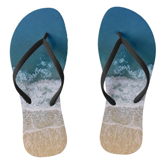 Sandy Beach Uitzicht Turquoise Blue Zee Florida Teenslippers (Voetbed)