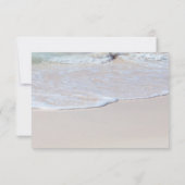 Sandy Beach Weddenschap RSVP-kaarten met menu (Achterkant)