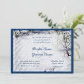 Sandy Beach Wedding Invitation (Debout devant)