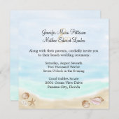 Sandy Beach Wedding Invitation (Devant / Derrière)