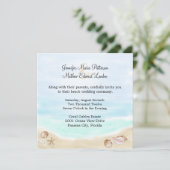 Sandy Beach Wedding Invitation (Debout devant)