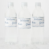 Sandy Beach Wedding Waterfles Etiket (Flessen)