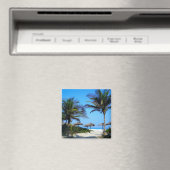 Sandy Beach with Palm Trees and An Ocean Uitzicht Magneet (Insitu (Vaatwasser))